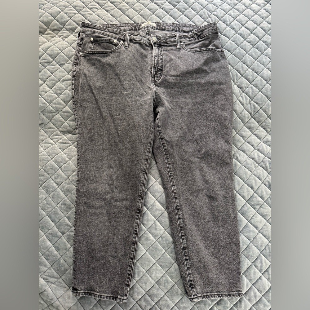 Madewell The Curvy Perfect Vintage Jean Stretch Grey Women's Sz 22W 1 of 2 Pairs